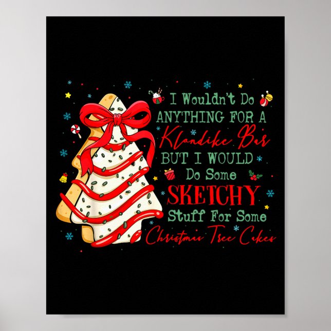 Christmas Tree Cakes Coquette Bow Xmas Pajamas Hol Poster (Framsidan)
