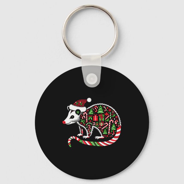 Christmas Tree Candy Ssum Santa Christmas Womens M Nyckelring (Framsida)