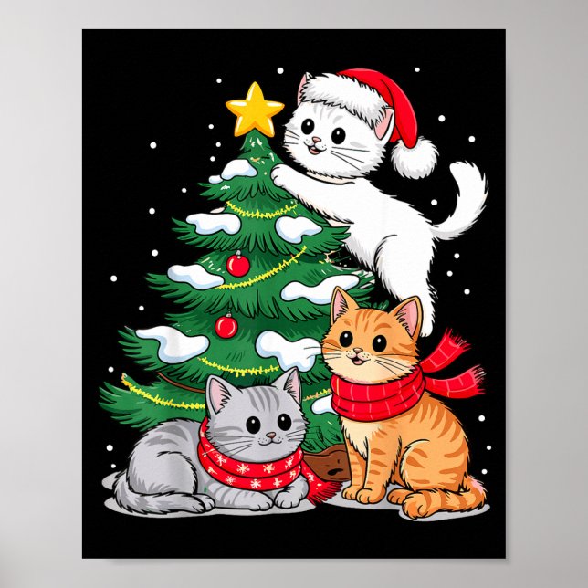 Christmas Tree Cats Xmas  Poster (Framsidan)