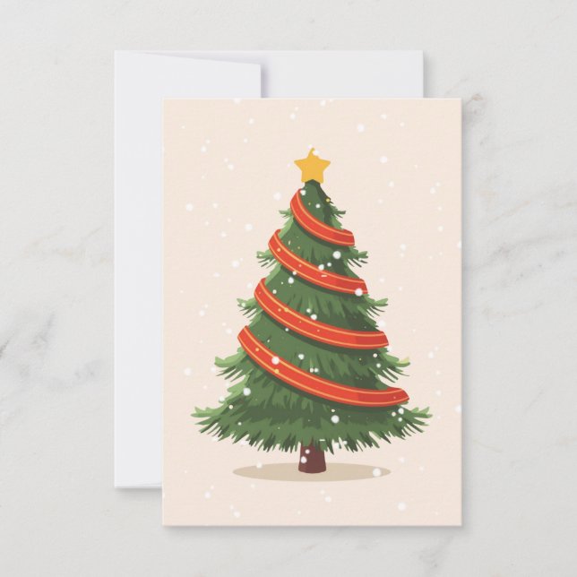 Christmas Tree, Christmas, Minimalist Tack Kort (Framsida)