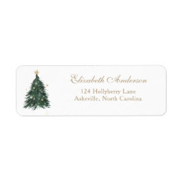 Christmas tree Elegant Address Returadress Etikett