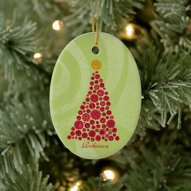 Christmas Tree Family Name Ornament Keepsake (Träd)