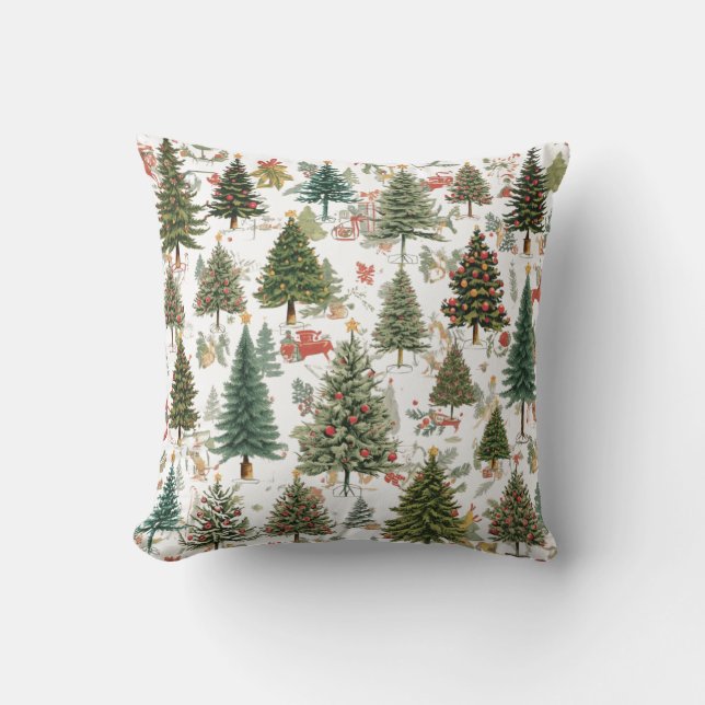 Christmas tree forest, original design kudde (Framsida)