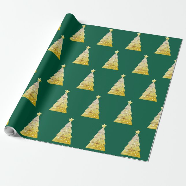 Christmas tree gift wrap presentpapper (Utrullad)