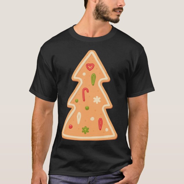 Christmas Tree Gingerbread cake Xmas T Shirt (Framsida)