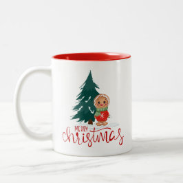 Christmas Tree Gingerbread Holiday Mug  Två-Tonad Mugg