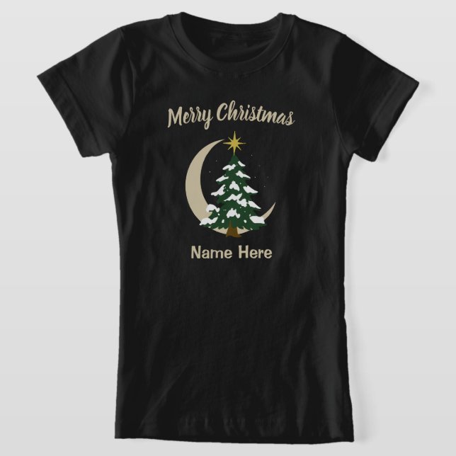Christmas Tree Girls T-Shirt Custom Holiday Tee (Laydown)