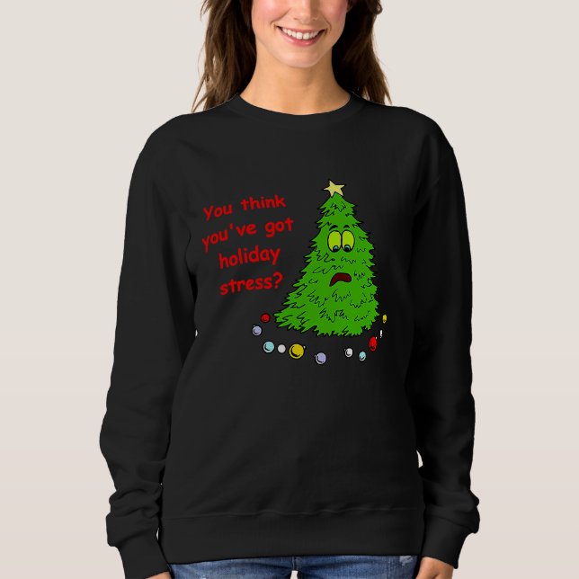 Christmas Tree Holiday Stress T Shirt (Framsida)