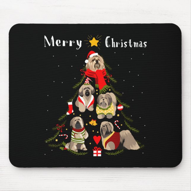 Christmas Tree Lhasa Apso Lover Xmas Dog Owner New Musmatta (Framsidan)
