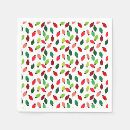 Christmas Tree Lights Bulb Pattern Paper Napkins Pappersservett