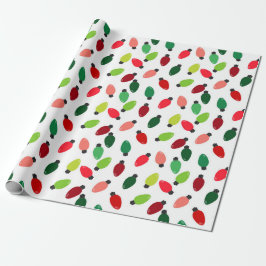 Christmas Tree Lights Print Wrap Paper Presentpapper