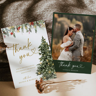 Christmas Tree Lights Winter Pine Wedding Tack Kort
