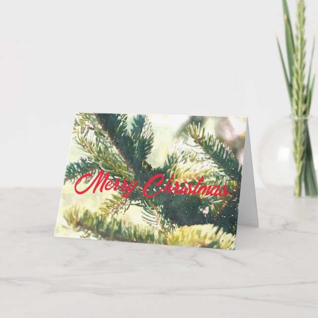 CHRISTMAS TREE MERRY CHRISTMAS CARD KORT (Framsida)