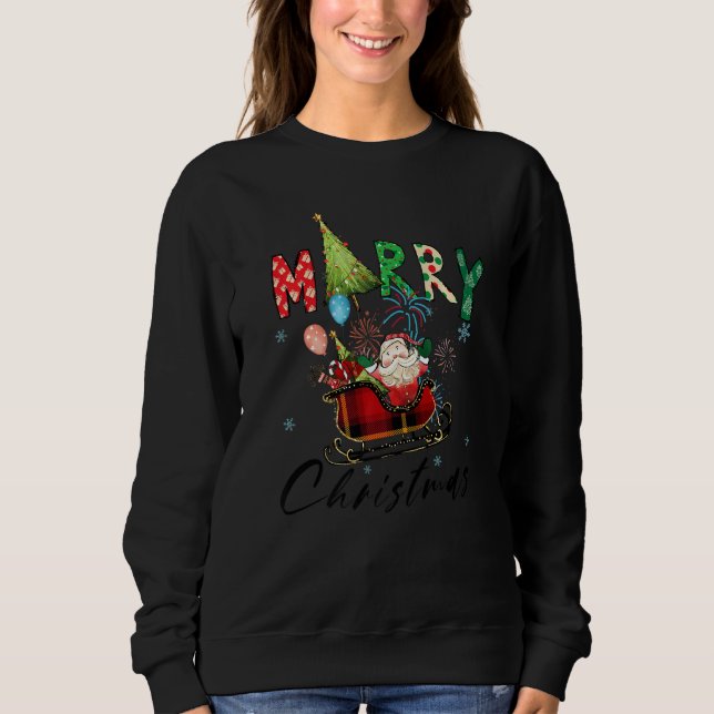 christmas tree merry xmas for familiy 1 t shirt (Framsida)