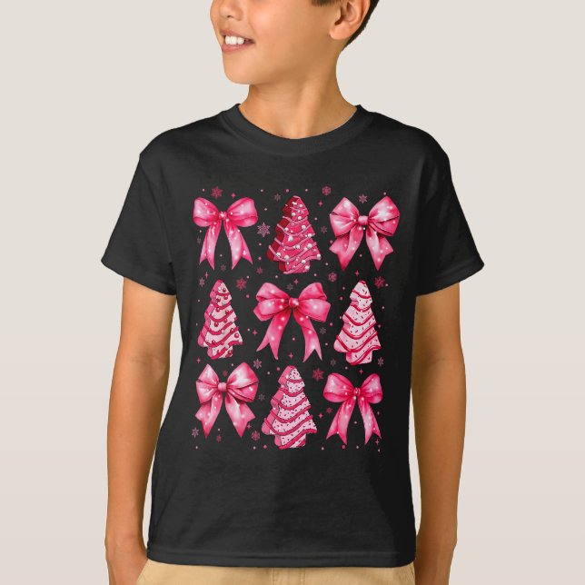 Christmas Tree Nk Cake Coquette Christmas Xmas Gir T Shirt (Framsida)
