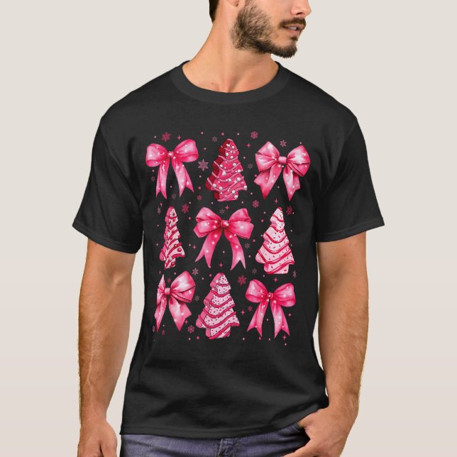 Christmas Tree Nk Cake Coquette Christmas Xmas Gir T Shirt (Framsida)