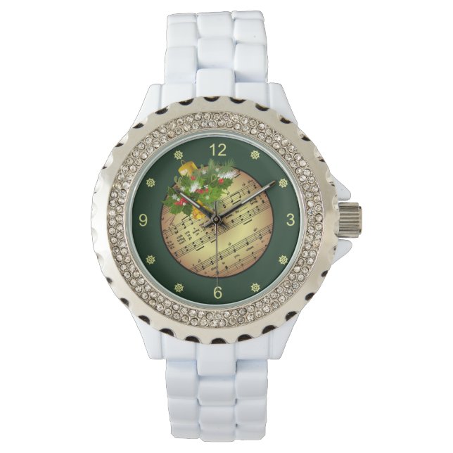 Christmas Tree Ornament ~ Bell & Mistletoe ~    Wa Armbandsur (Framsida)