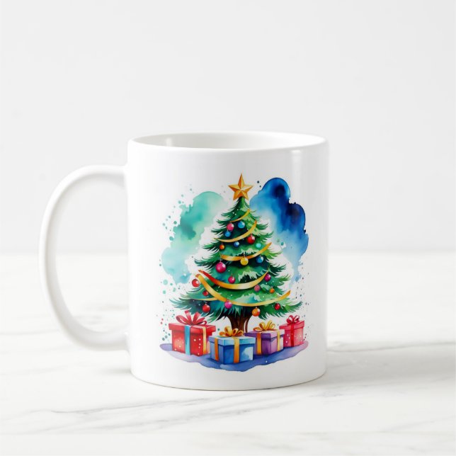 Christmas Tree Personalized Mug Kaffemugg (Vänster)
