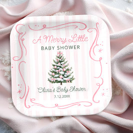 Christmas Tree Pink Winter Baby Shower