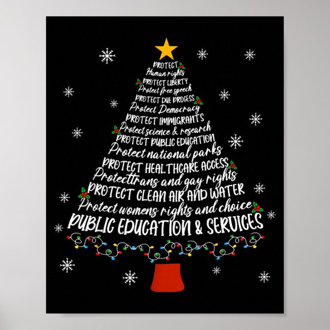 Christmas Tree Protect Human Rights Protect Libert Poster (Framsidan)
