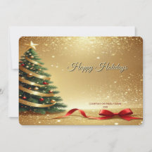 Christmas Tree Ribbons Holiday Card