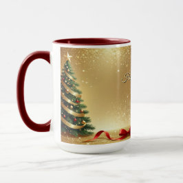Christmas Tree Ribbons Holiday Mug Mugg