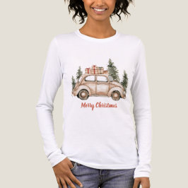 Christmas Tree Rustic Car T Shirt
