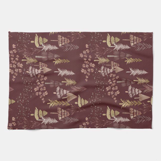 Christmas Tree Scatter Tea Towel Kökshandduk (Horisontell)