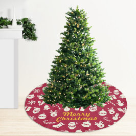 Christmas Tree Skirt Julgransmatta Borstad Polyester
