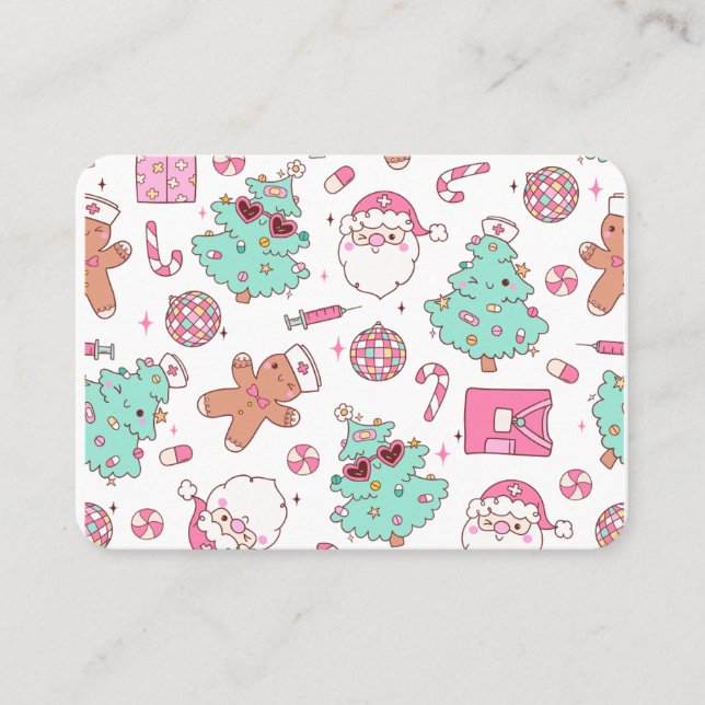 Christmas Tree Snowman Christmas Party  I Visitkort (Framsida)