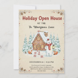 Christmas Tree Snowman Christmas Party Invitation Inbjudningar