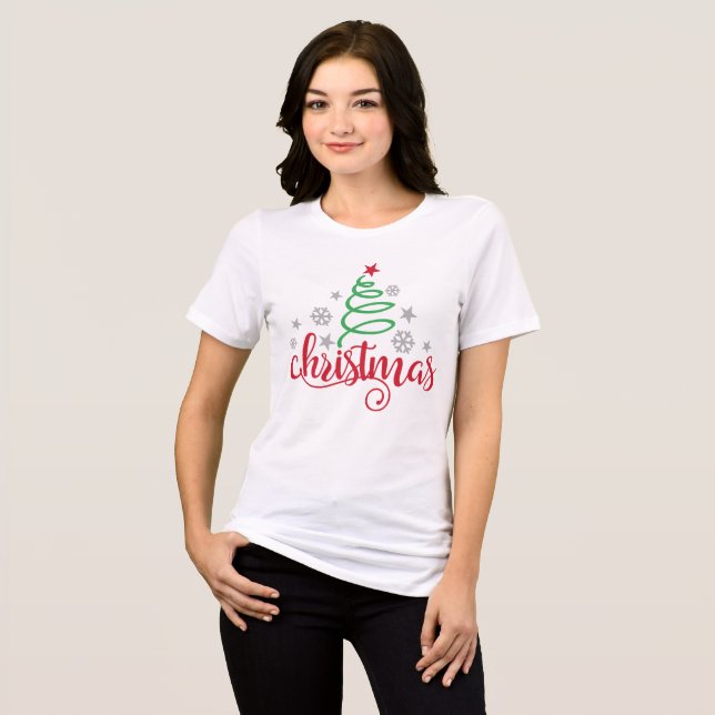 Christmas Tree T-Shirt | Festive Holiday Style (Framsida Full)