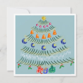 Christmas tree tack kort