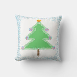 Christmas Tree Throw Cushion Kudde