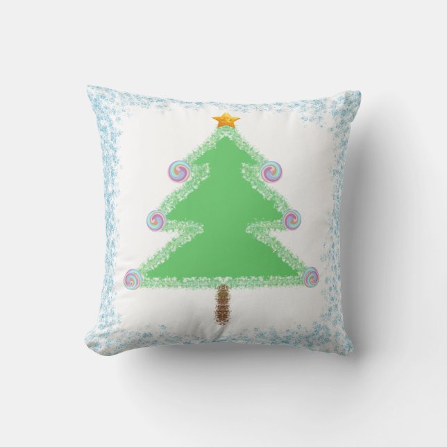Christmas Tree Throw Cushion Kudde (Framsida)