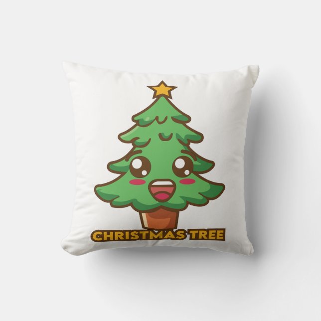 Christmas Tree Throw Pillow Kudde (Framsida)