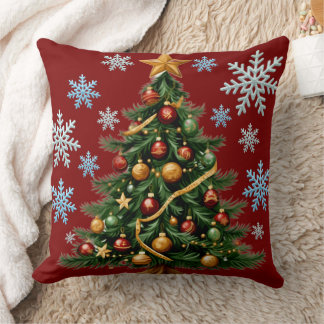 Christmas Tree Throw Pillow Kudde