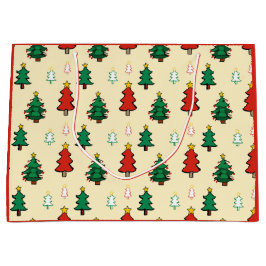 Christmas tree with star topper seamless pattern