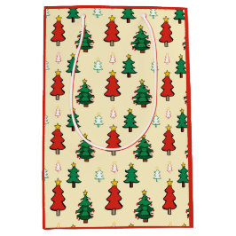 Christmas tree with star topper seamless pattern