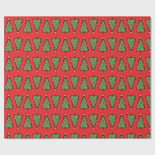 Christmas Tree Wrapping Paper Presentpapper (Platt)