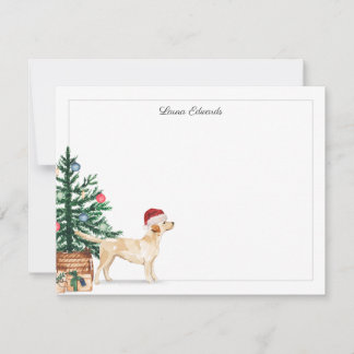 Christmas Tree Yellow Labrador Retriever Holiday Anteckningskort