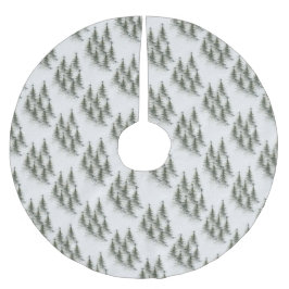 Christmas trees in the Woods Julgransmatta Borstad Polyester