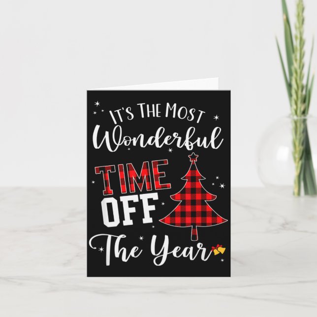Christmas Trees It's The Most Wonderful Time Off T Kort (Framsida)