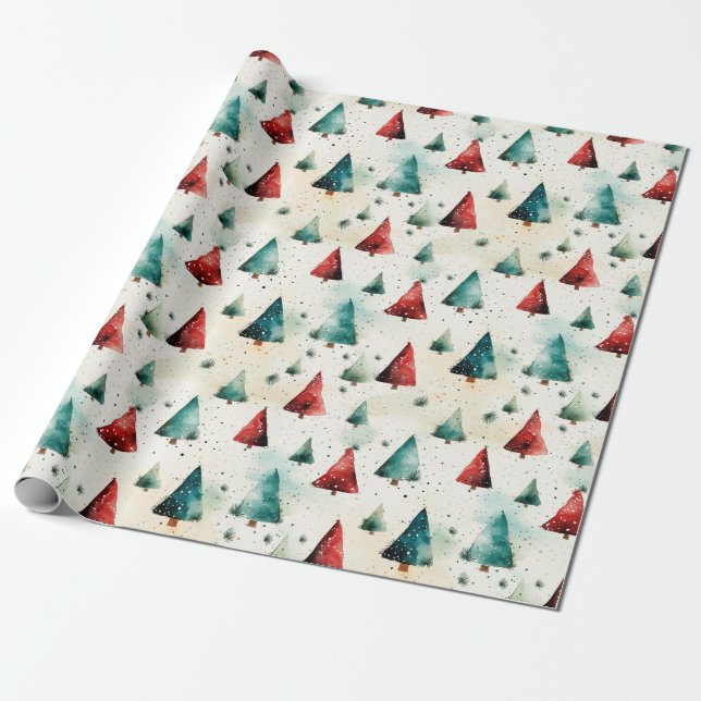 Christmas trees presentpapper (Utrullad)