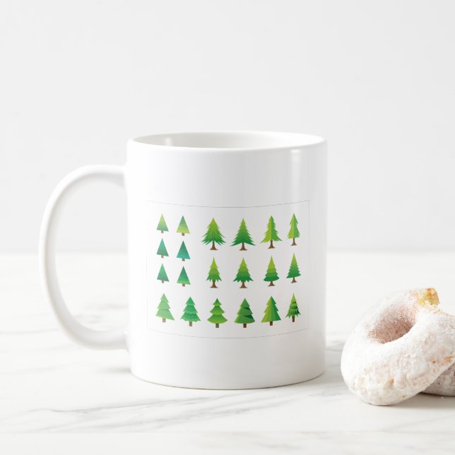 Christmas Trees Set | Festive Xmas Holiday Kaffemugg (Med munk)