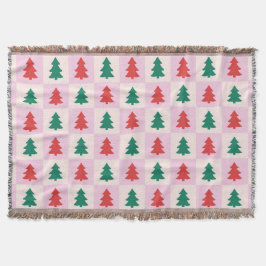 Christmas Trees Throw Blanket Filt