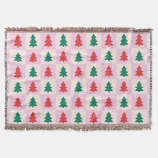 Christmas Trees Throw Blanket Filt