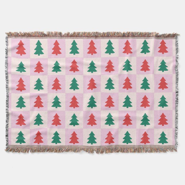 Christmas Trees Throw Blanket Filt (Framsidan)