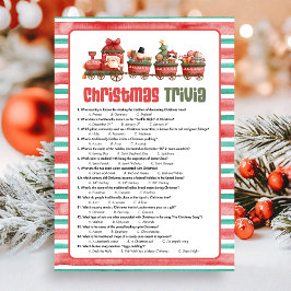 Christmas Trivia Game Julkort
