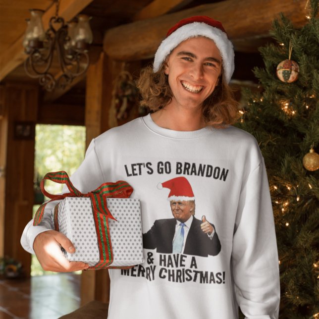 CHRISTMAS TRUMP LÅT OSS GO BRANDON T-SHIRTS HOODIE (Skapare uppladdad)
